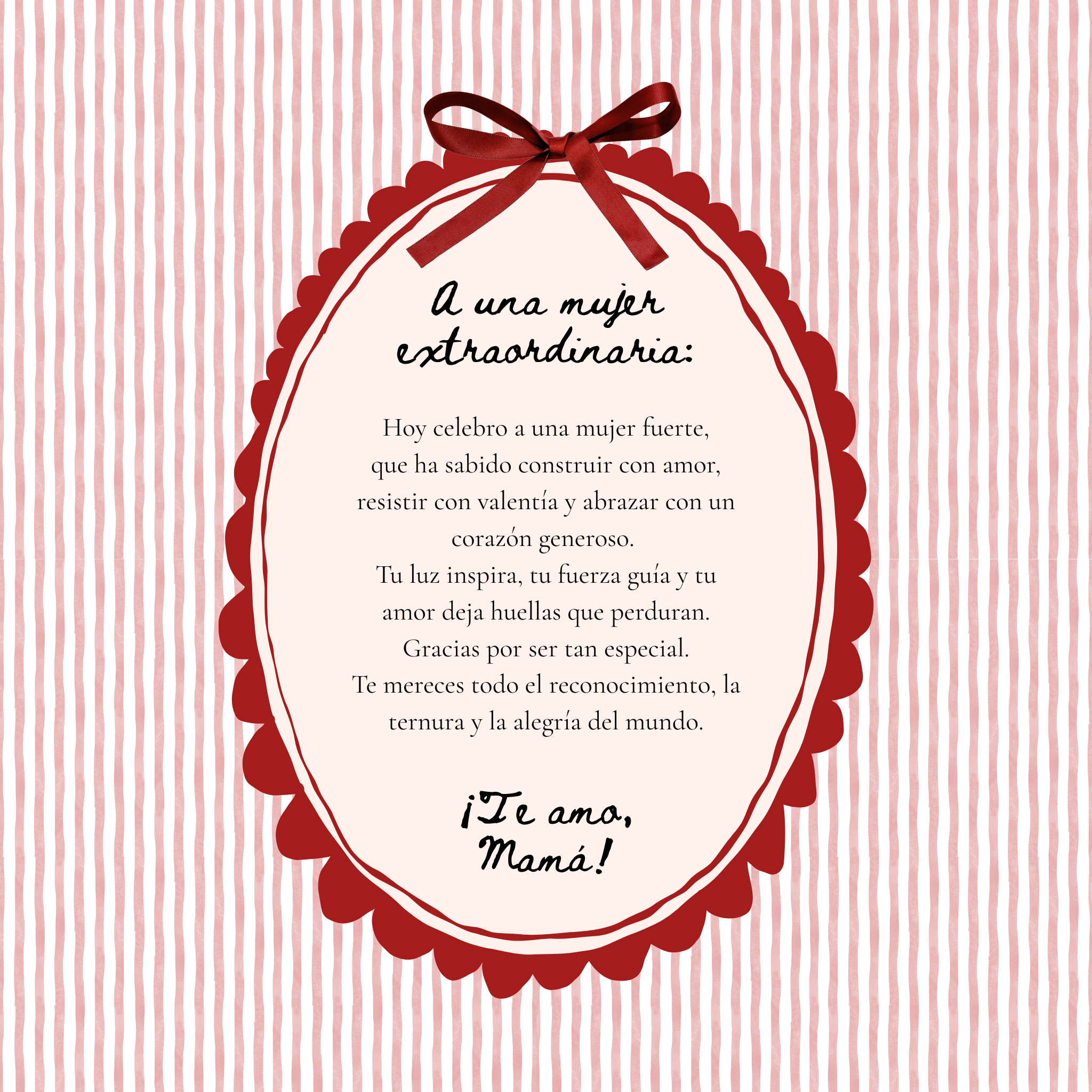 "A una mujer extraordinaria"- Print