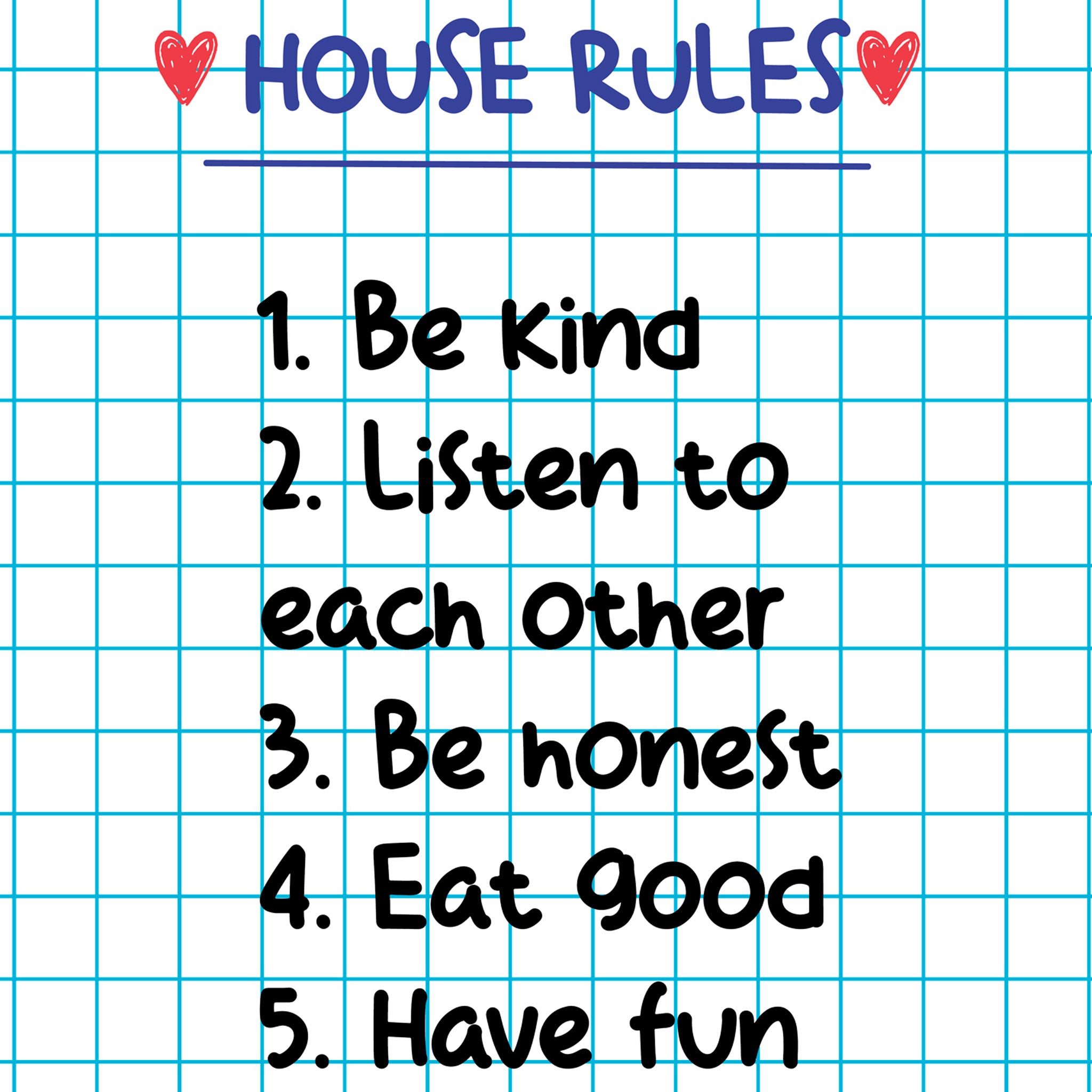 "House rules"- Print